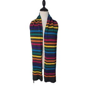 Aeropostale Rainbow & Gray Knit Scarf